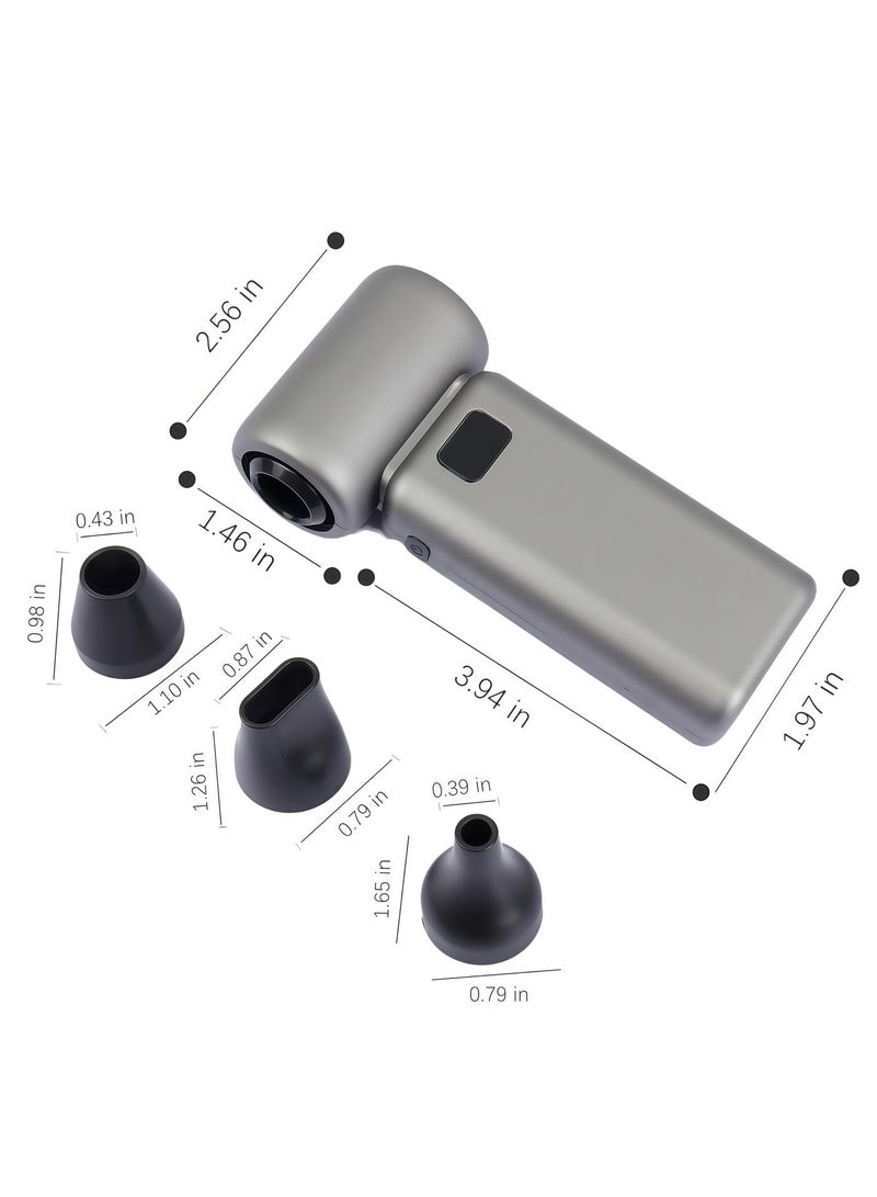 Compressed air dust collector with a turbine fan for removing sand and dust, wind speed of 35 m/s, convenient USB charging, suitable for various scenarios such as car interior dust removal and bedroom dust removal. & Silicone gloves for washing dishes, washing vegetables, kitchen cleaning tools, unisex thick wear-resistant gloves, kitchen cleaning glovesBundle - Image 2