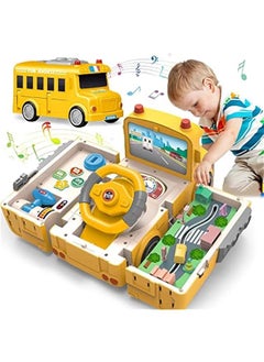 Kids School Bus Toy with Sound and Light, Simulation Steering Wheel Gear Toy, Toddlers School Bus Toys with Music Education Knowledge Simulation Driving Bus Toys, Gift for 3-6 Boys & Girls - pzsku/ZE1615E24CB3AD6AF5B4BZ/45/_/1728907747/4a6c13ac-94ed-4df0-b9cd-468dfc093195