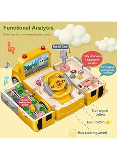 Kids School Bus Toy with Sound and Light, Simulation Steering Wheel Gear Toy, Toddlers School Bus Toys with Music Education Knowledge Simulation Driving Bus Toys, Gift for 3-6 Boys & Girls - pzsku/ZE1615E24CB3AD6AF5B4BZ/45/_/1728907775/8a3ae297-a7f7-47c3-be2f-492210bacf14