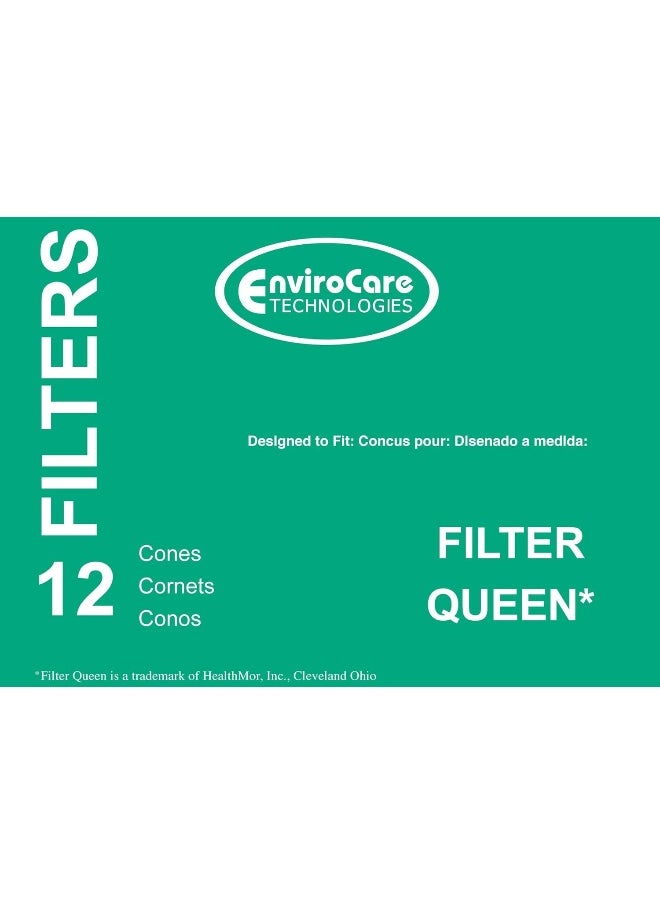 ENVIROCARE EnviroCare Replacement Vacuum Cleaner Filter Cones made to fit Filter Queen Vacuums 12 Cones and 2 Filters  - Image 3