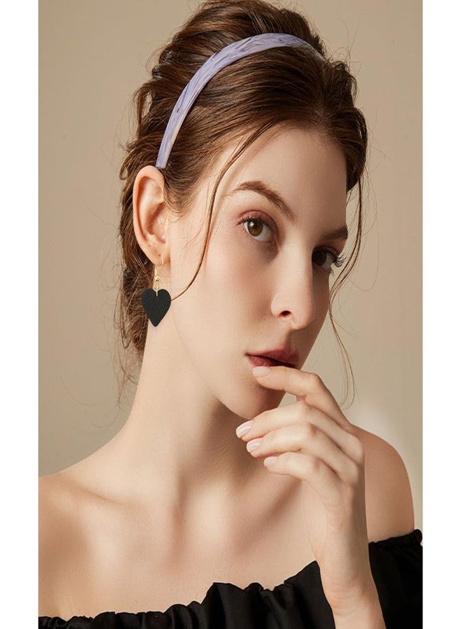 KINIVA Heart Earrings for Women,Trendy Heart Dangle Drop Earrings for Party Prom,Christmas Valentines Jewelry Gifts for Her (117 Black) - Image 2