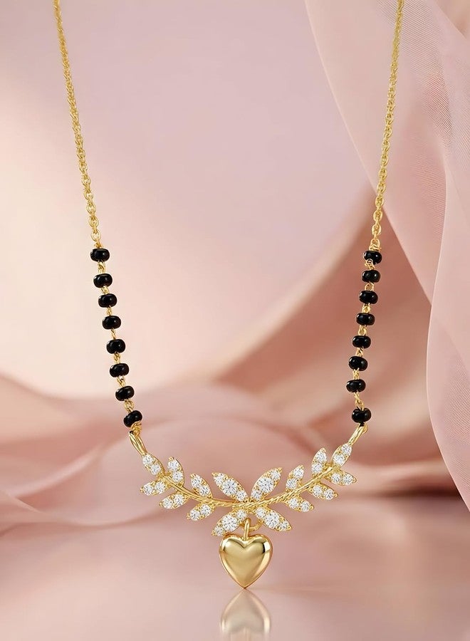 Adiva Mangalsutra For Women Stylish | Long Mangalsutra For Women | Black Beads Chain | Attractive | Perfect For Parties Family Functions & Other Occasions-MS00047_GL - Image 3