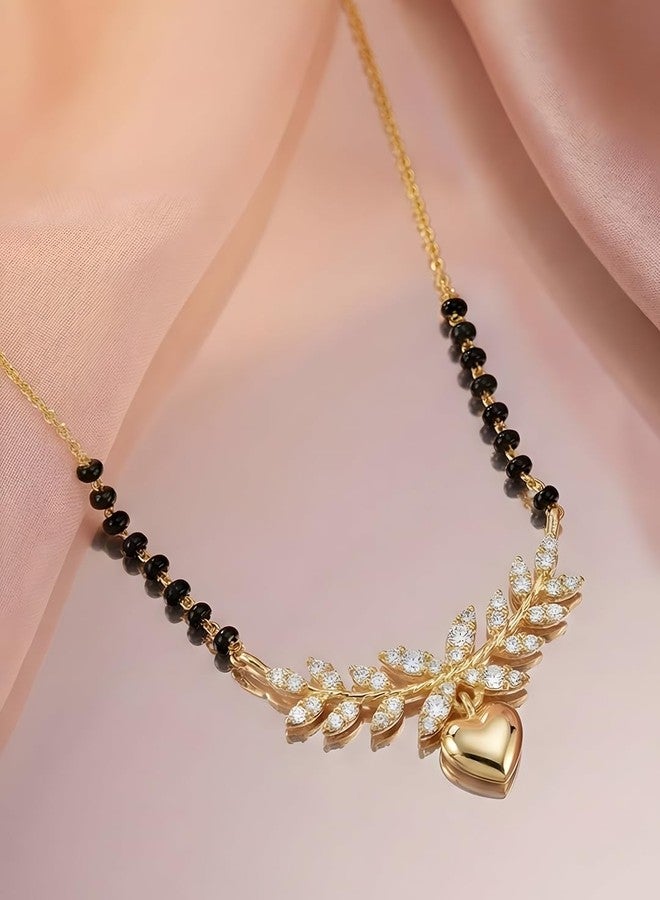 Adiva Mangalsutra For Women Stylish | Long Mangalsutra For Women | Black Beads Chain | Attractive | Perfect For Parties Family Functions & Other Occasions-MS00047_GL - Image 4