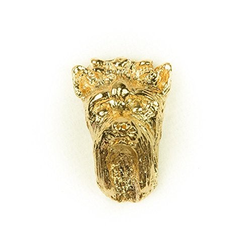 DOG ARTS JP Yorkshire Terrier Made in U.K Artistic Style Dog Clutch Lapel Pin Collection 22ct Gold Plated - Image 1