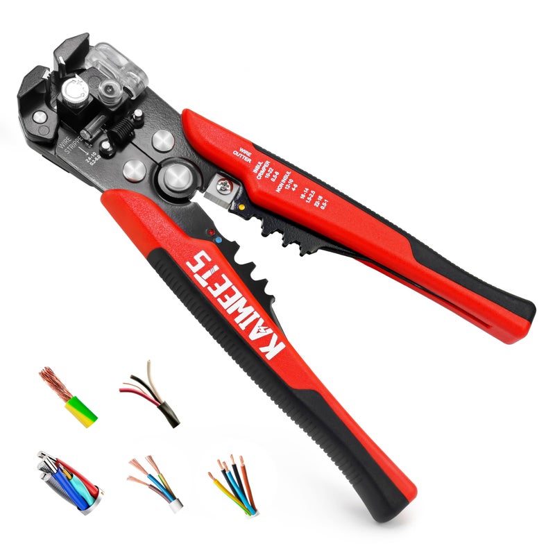 KAIWEETS Self Adjusting Wire Stripper 3 in 1 Heavy Duty Automatic Wire Stripping Tool 1024 AWG Wire Cutter for Electrical Cable Cutting Crimping Tool