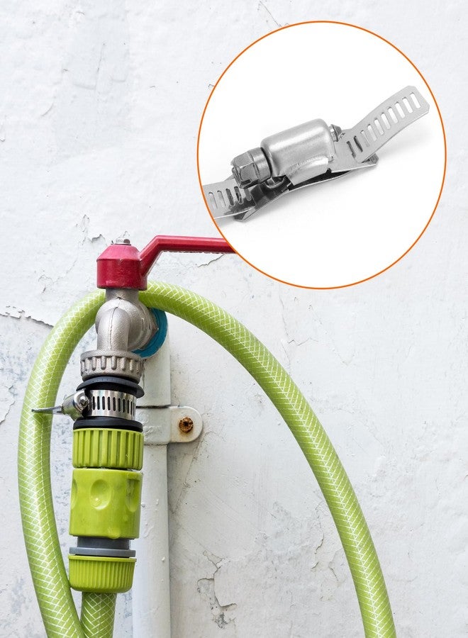 كيو دبليو او ار كي مجموعة مشابك أنابيب معدنية كبيرة من QWORK - حزام من الفولاذ المقاوم للصدأ 304، حزام بطول 32.8 قدم مع 24 مثبتًا أقوى للتثبيت الآمن، ومقاوم للتآكل، ومقاوم للماء، بتصميم حافة ناعمة - Image 4