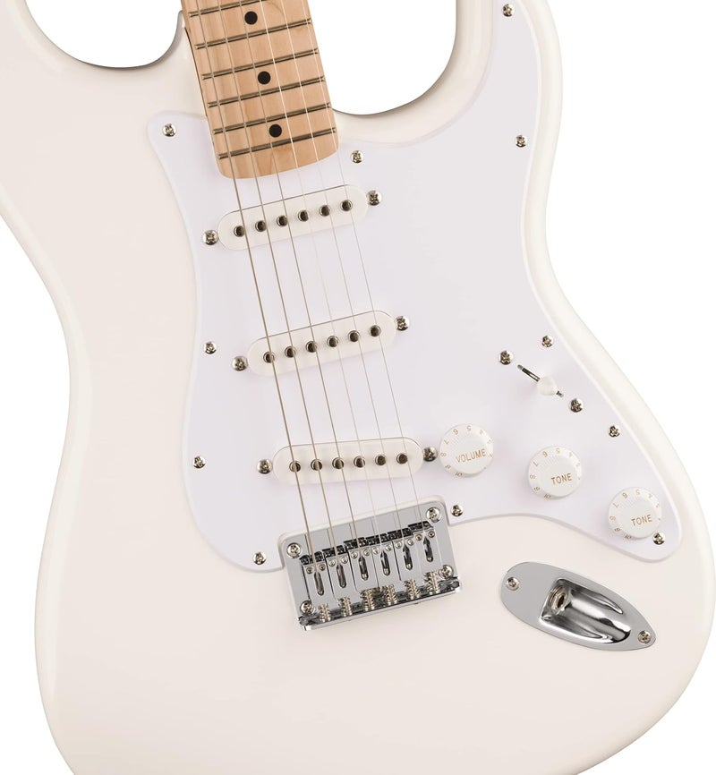 FENDER Squire Sonic Stratocaster HT Electric Guitar Arctic White Maple Fingerboard White Pickguard - Image 3