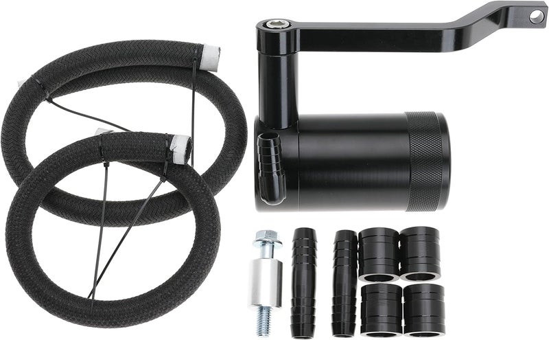 Jofynzo Billet Catch Can with HEMI Technology Z-Bracket for Dodge Challenger, Charger, Chrysler 300, Jeep Grand Cherokee (Black) - Image 2