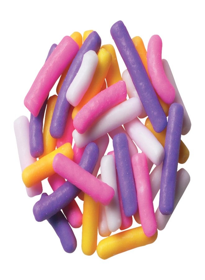 DecoPac Pastel Rainbow Sprinkles | Extra Large 26oz Pack | Cake Sprinkle Mix, Fancy Sprinkles For Cake Decorating, Handheld Container, Candy Sprinkles, Spring Cake Sprinkles - Pink, Purple, Yellow & White - Image 3
