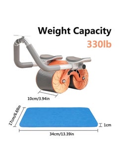 Ab Abdominal Exercise Roller Elbow Support Automatic Rebound Abdominal Wheel with Knee Pad and Timer, Abs Roller Wheel Core Workout Strength Trainin Equipment for Beginners Home Gym - pzsku/ZE161B6E0E061849F6165Z/45/_/1688181764/486c6e54-ca18-4f46-b14c-16074638fe12