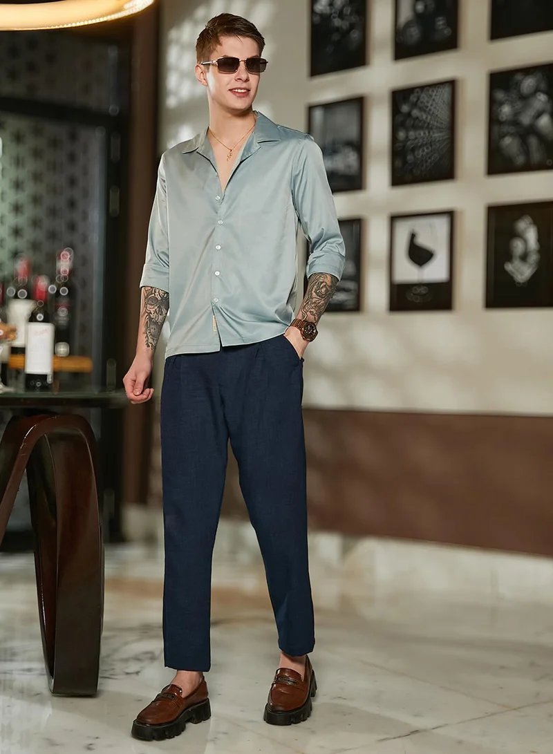 Campus Sutra  Lightweight - Pleated Tailored Trousers for Men | Best Price UAE
