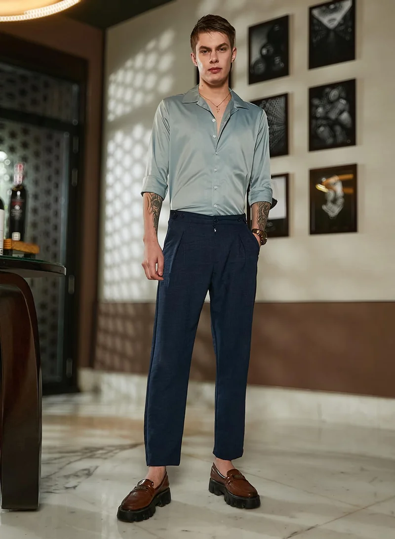 Campus Sutra  Lightweight - Pleated Tailored Trousers for Men | Best Price UAE