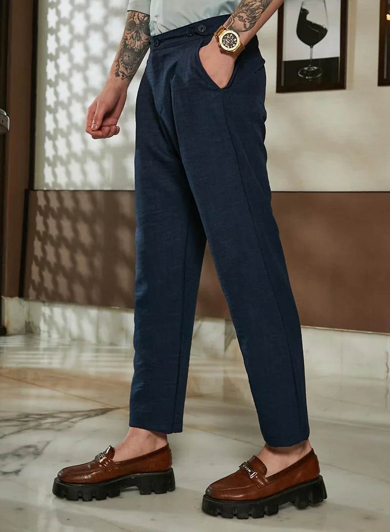 Campus Sutra  Lightweight - Pleated Tailored Trousers for Men | Best Price UAE