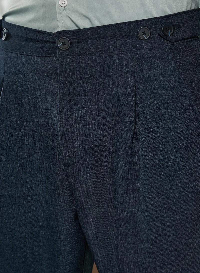 Campus Sutra  Lightweight - Pleated Tailored Trousers for Men | Best Price UAE