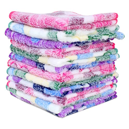 Outlay Home Face Towel/Handkerchief/Rumal/Hankey Microfiber Small Size -Soft and Super Absorbent Face Towels for Women's, Kids and Newborn Babies - Set of 12, 25x25 CM - 1 Dozen - Image 3