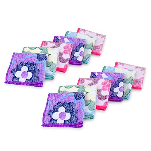 Outlay Home Face Towel/Handkerchief/Rumal/Hankey Microfiber Small Size -Soft and Super Absorbent Face Towels for Women's, Kids and Newborn Babies - Set of 12, 25x25 CM - 1 Dozen - Image 2