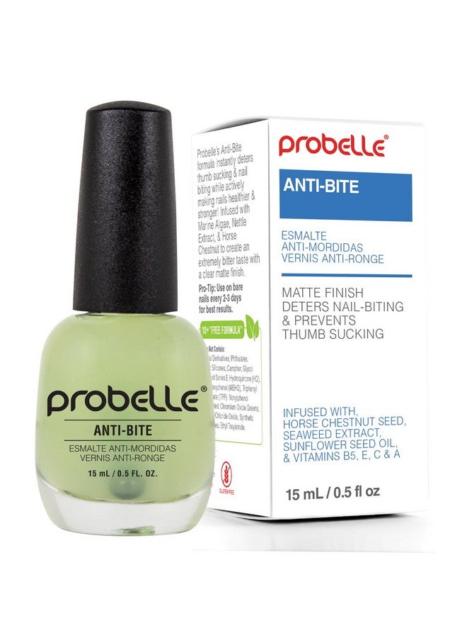 Probelle Anti-Bite, Nail Biting Treatment for Kids & Adults to Quit habit, No Bite Nail Polish Deterrent, Thumb Guard & Prevents Finger Sucking, Bitter Taste Nail Care, For Ages 3+, 0.5 fl oz (15 ml) - Image 1