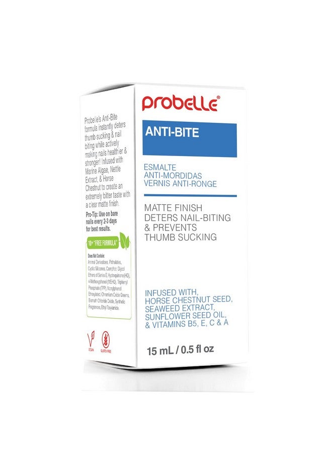 Probelle Anti-Bite, Nail Biting Treatment for Kids & Adults to Quit habit, No Bite Nail Polish Deterrent, Thumb Guard & Prevents Finger Sucking, Bitter Taste Nail Care, For Ages 3+, 0.5 fl oz (15 ml) - Image 4
