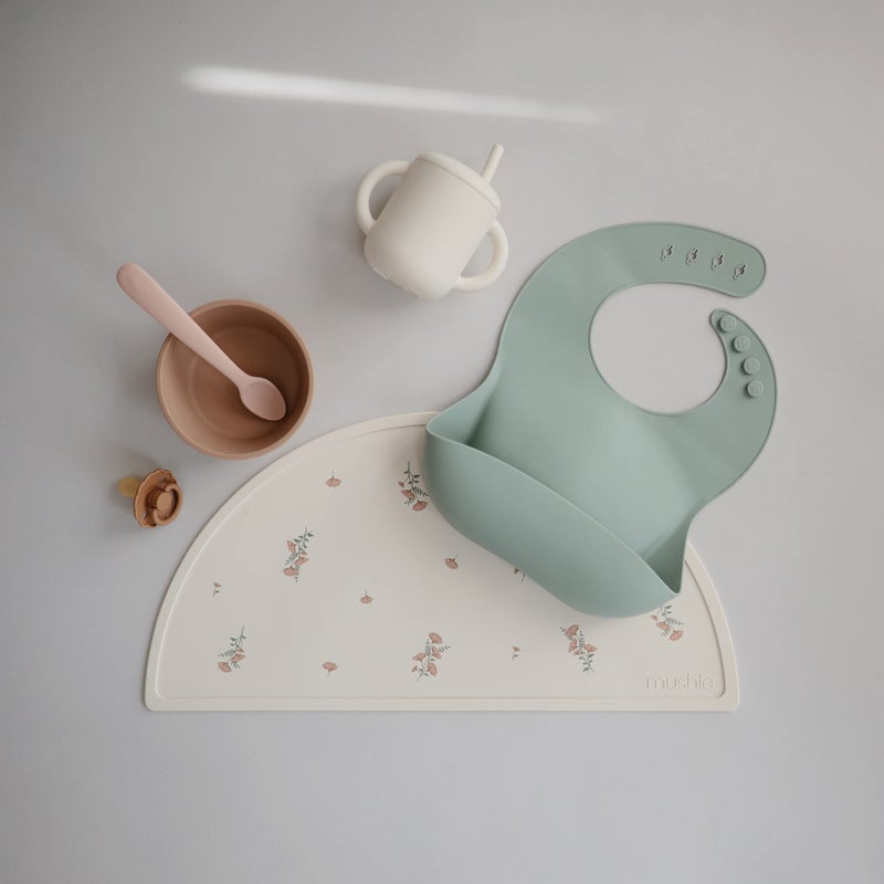 mushie 100% Silicone Training Cup & Straw for Toddlers | 6 Months+ (Shifting Sand) - Image 5