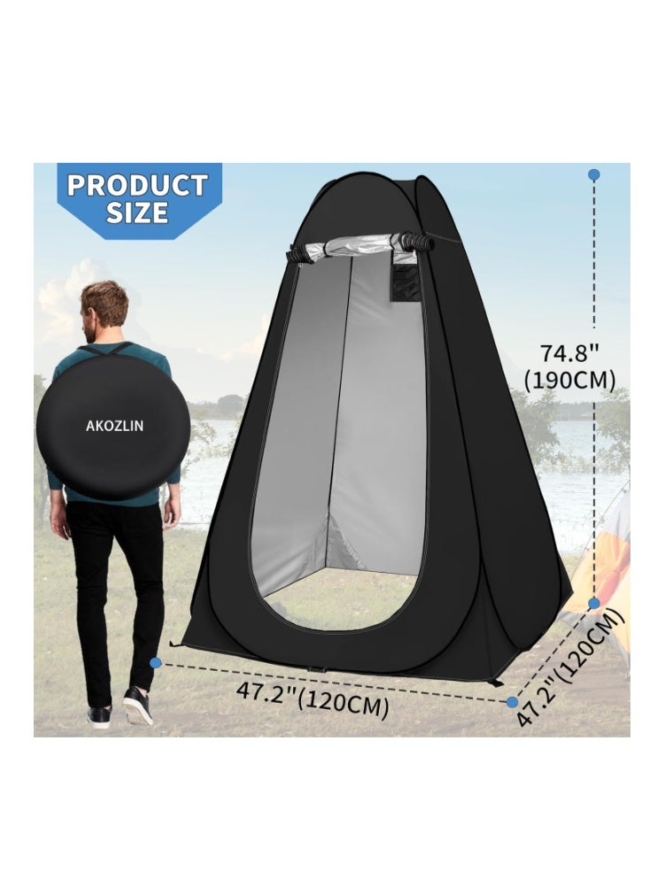 OUUTMEE Portable Folding Toilet Tent, Outdoor Changing Clothes Tent, Outdoor Privacy Tent, Pop-up Shower Tent, Beach Dressing Room with Carry Bag, Suitable for Shower/Toilet/Camping/Beach - Image 3