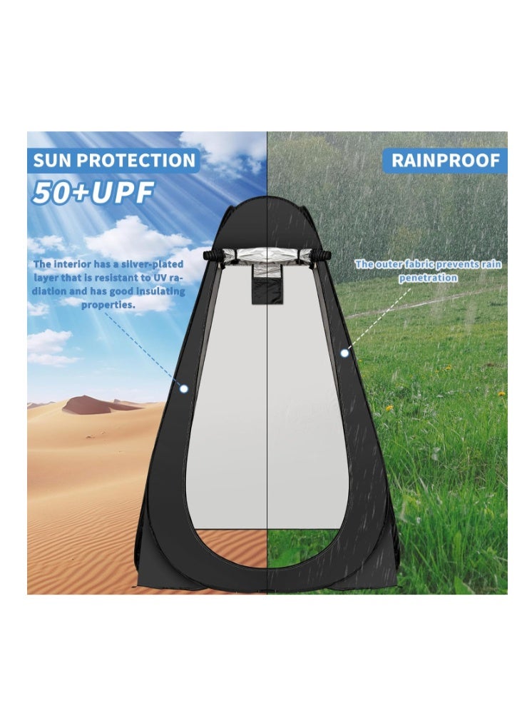OUUTMEE Portable Folding Toilet Tent, Outdoor Changing Clothes Tent, Outdoor Privacy Tent, Pop-up Shower Tent, Beach Dressing Room with Carry Bag, Suitable for Shower/Toilet/Camping/Beach - Image 5