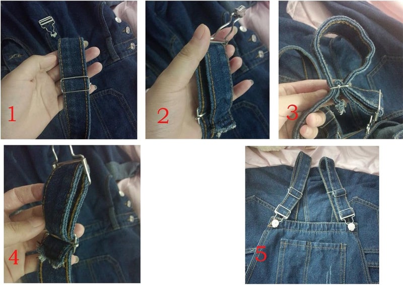 ABALACOCO Store Girls Kids Overalls Jeans Adjustable Strap Ripped Denim Cute Jumper Jumpsuits Pants 6-13T - Image 4