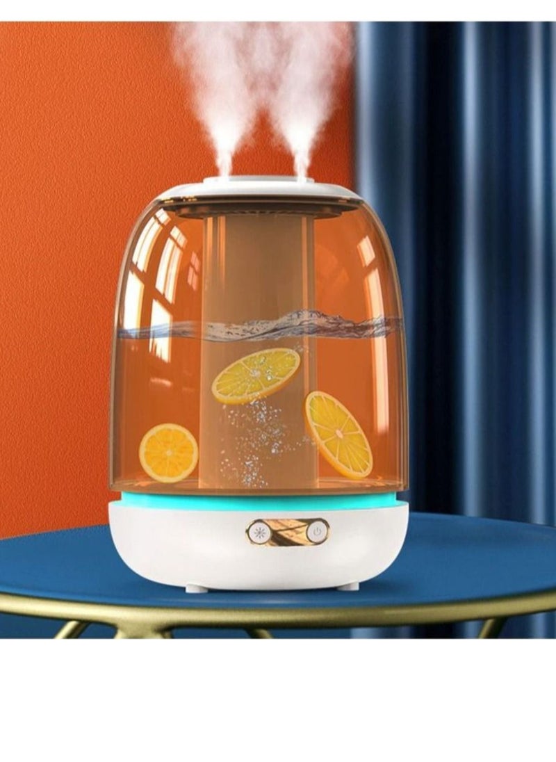 Generic - X21 3000ml Double Spray Humidifier Ultrasonic Mistorizer Fog Mist Maker Essential Oil Aroma Diffuser for Home Office - White - Image 1