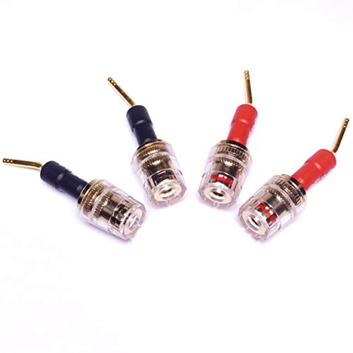 CNCESS CESS-162 Pin Banana Plug to 4mm Female Banana Jack/Speaker Wire, 4 Pack (Screw-Type to 4mm) - Image 3