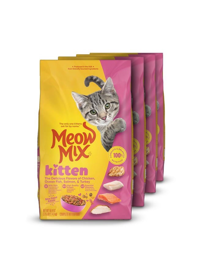 Meow Mix Kitten Li'L Nibbles Dry Cat Food, 3.15 Pound Bag (Pack of 4) - Image 1