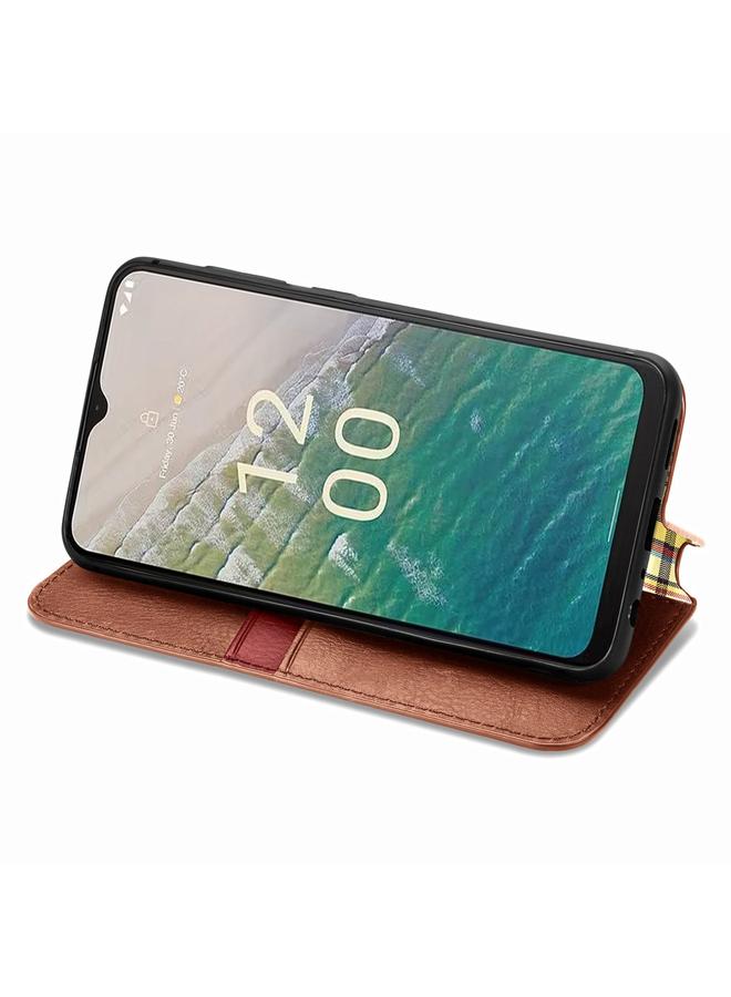 إيروريكس جراب هاتف Nokia C32 من الجلد المغناطيسي المضغوط بشبكة مكعبة - Image 4