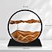KPNUWN Moving Sand Art Liquid Motion 3D Deep Sea Sandscape Color Quicksand Decor Round Glass Moving Sand Art Picture Relaxing Desktop Home Office Work Decor Orange 12 inch - Image 4
