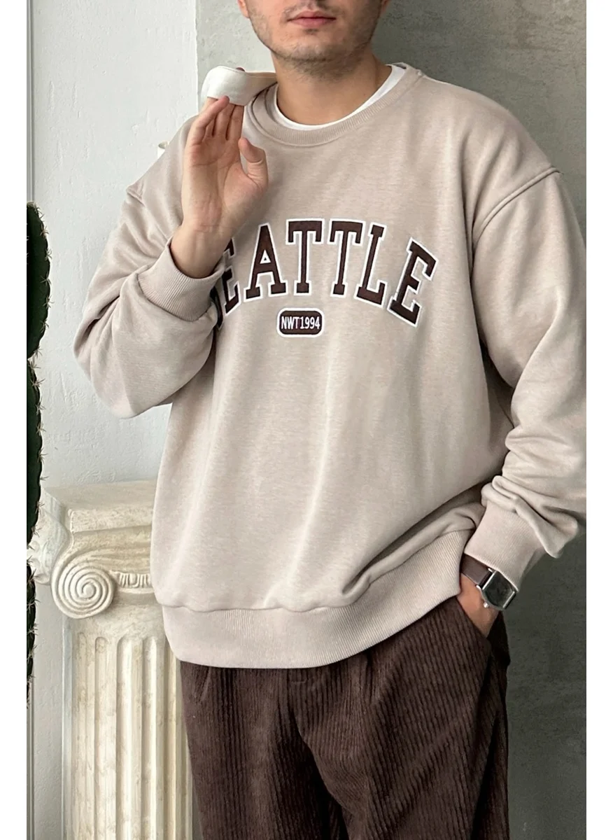 HYMAN Men's Seattle Printed Oversize Sweatshirt