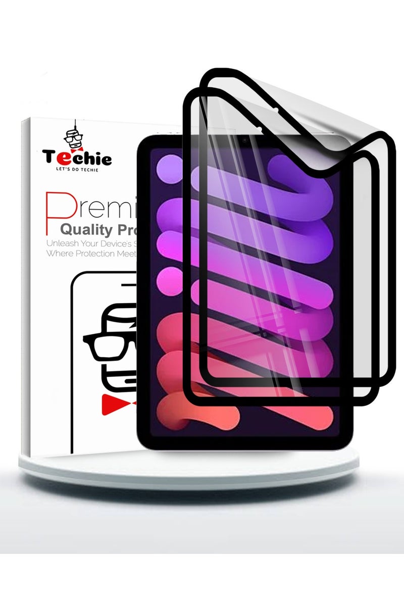 Techie 2 Pack 9D Matte Ceramic Film Screen Protector For Apple iPad Mini 7 (A17 Pro), 2024 Model, 7th Generation Mini 6 2021 Model, 6th Generation, 8.3-Inch - Premium Anti-Fingerprint Shield, Smooth Touch, Bubble-Free Installation  - Image 1