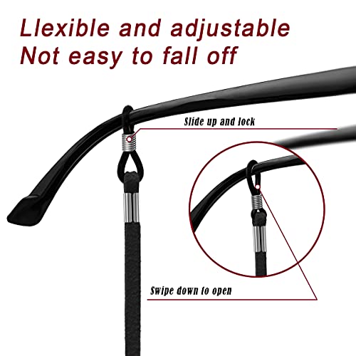 VOOGLASS Glasses Strap(6 PCS) Sports Eyeglass Strap,Adjustable Sunglasses Lanyard Neck Holders Cord Retainer for Men Women - Image 4
