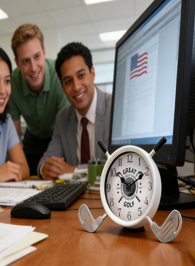AOROTOE Golf Gifts for Men Dad Women Brother Bosses Golf Clubs Desk Clock Cool Desk Accessories for Coworkers Golfer Fans Souvenir Novelty Event Golf Office Decor Golfer Gadgets Unique Funny Stuff - Image 4