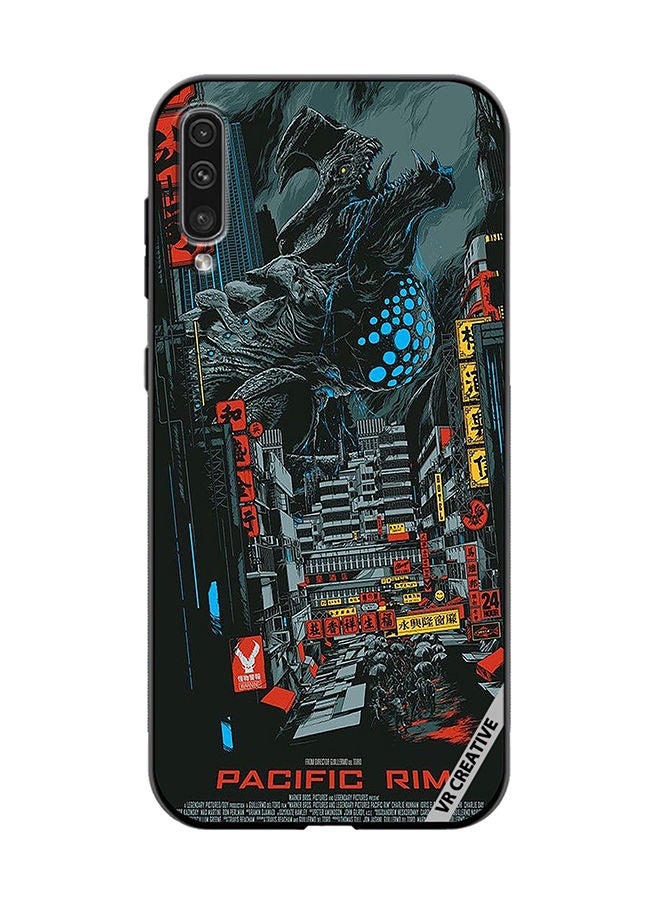 VR CREATIVE غطاء حماية لهاتف سامسونج جالاكسي A50/A50s تصميم Pacific Rim متعدد الألوان - Image 1