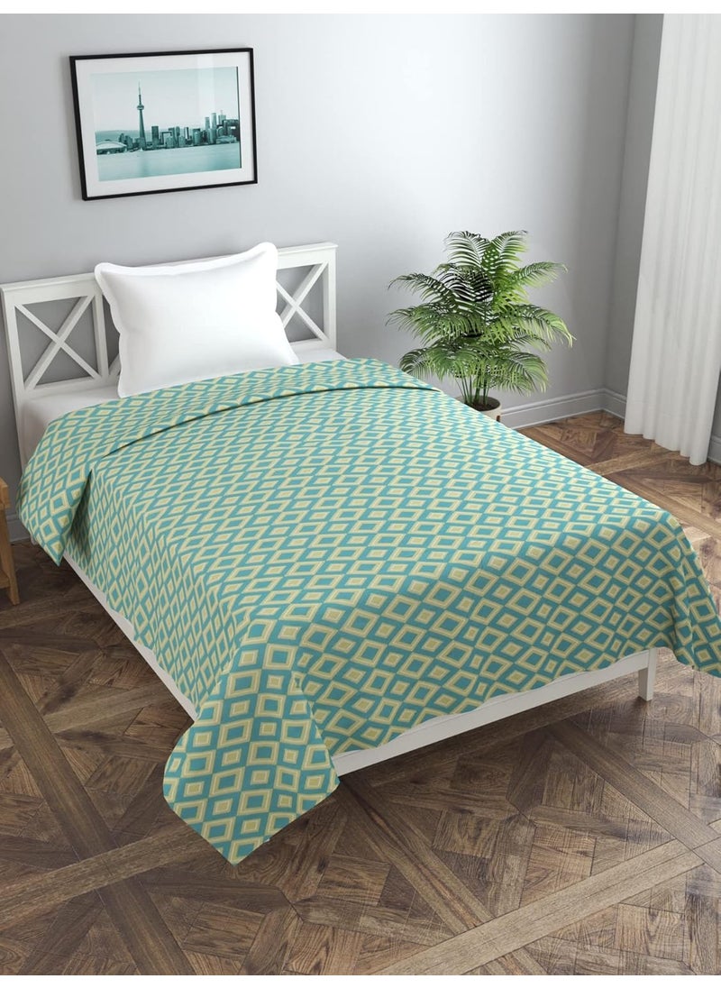 MORADO MORADO Glace Cotton Single Duvet CoverRajai CoverBlanket Cover with Zipper 60x90 Inche Green Yellow  - Image 1