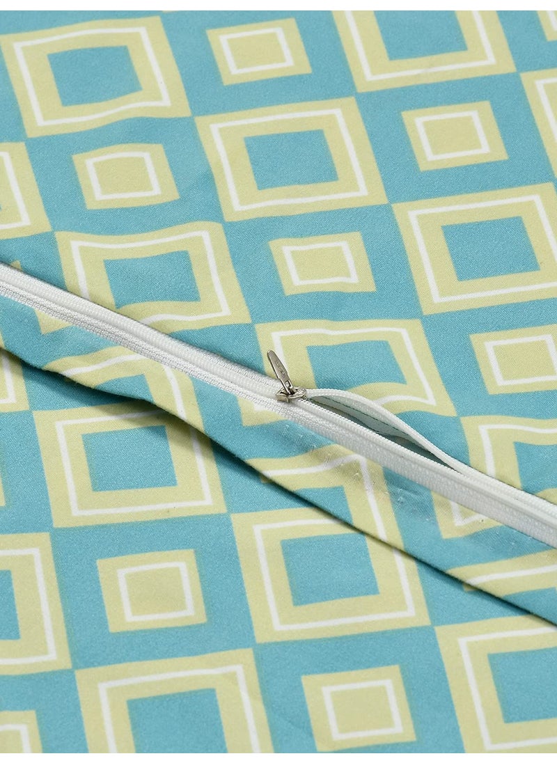 MORADO MORADO Glace Cotton Single Duvet CoverRajai CoverBlanket Cover with Zipper 60x90 Inche Green Yellow  - Image 5