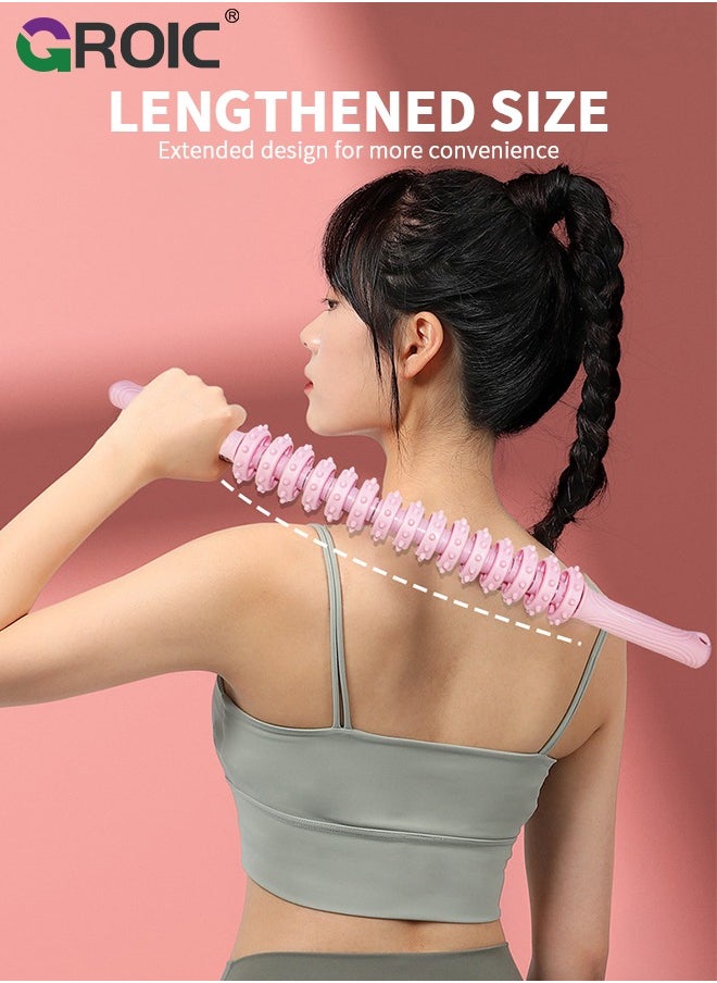 GROIC Bendable Muscle Roller Stick for Fascial Massage, Cellulite Remove, Lymphatic Circulation and Sore Muscles - Multi-Functional Massage Roller Stick for Legs and Back Muscle Recovery  - Image 3