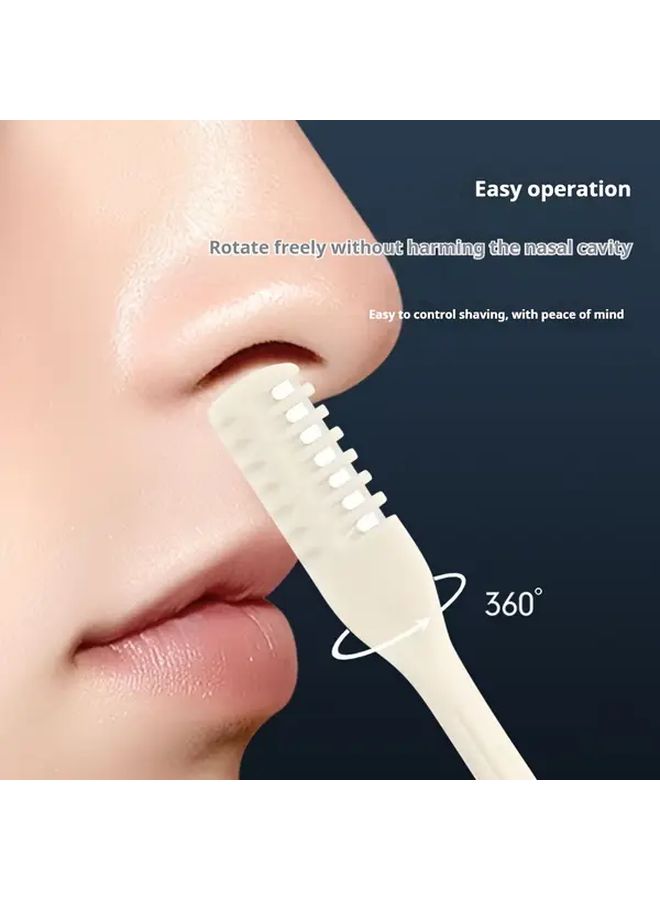 Manual Double Head Nose Hair Trimmer Set With Safety Ear Spoon Portable Battery Free - Image 1