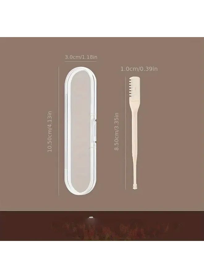 Manual Double Head Nose Hair Trimmer Set With Safety Ear Spoon Portable Battery Free - Image 3