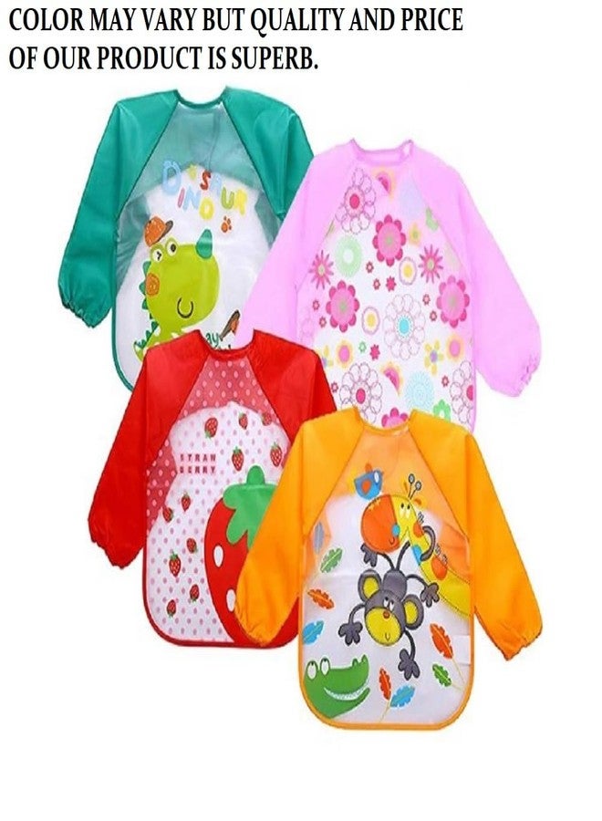 Ilsha® Full Sleeves Washable Waterproof Bib/Apron with Tying Robe | Cute Prints | Quick Dry PVC Baby Bibs for Newborns/Infants/Toddlers/Babies (6-36months) (4) - Image 3