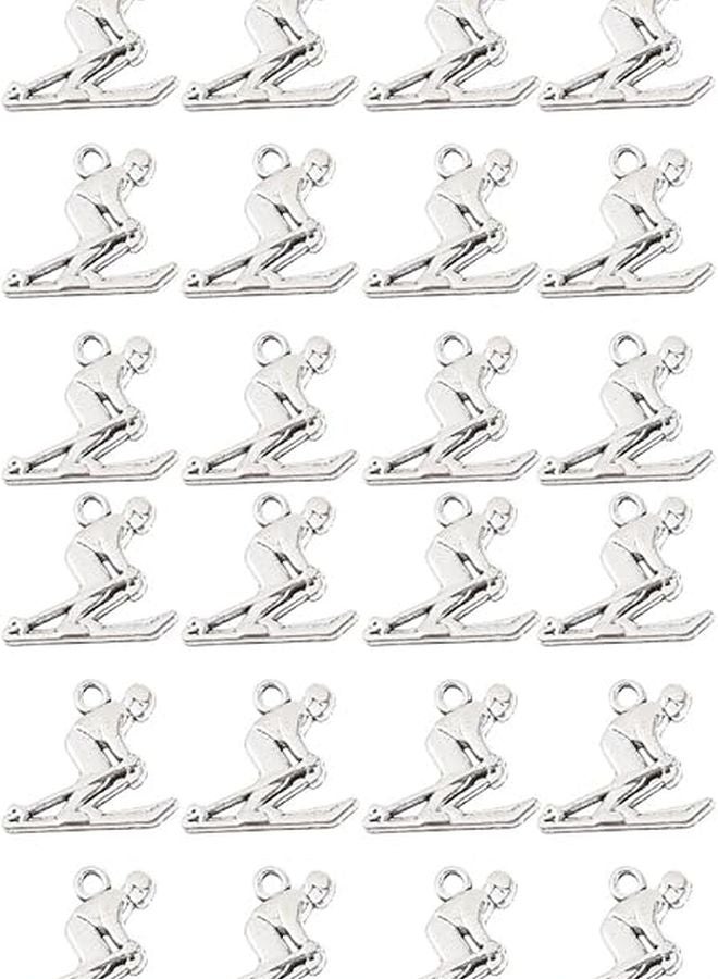 BESTOYARD 40 قطعة من سحرات التزلج المعدنية للأساور والقلائد وسلاسل المفاتيح للأطفال - Image 2
