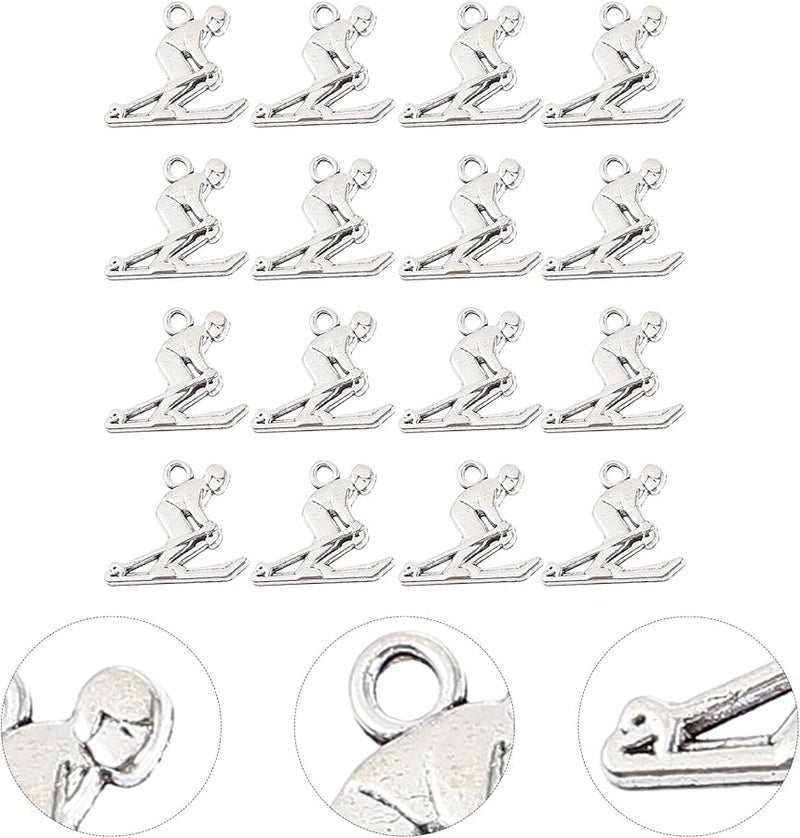 BESTOYARD 40 قطعة من سحرات التزلج المعدنية للأساور والقلائد وسلاسل المفاتيح للأطفال - Image 4