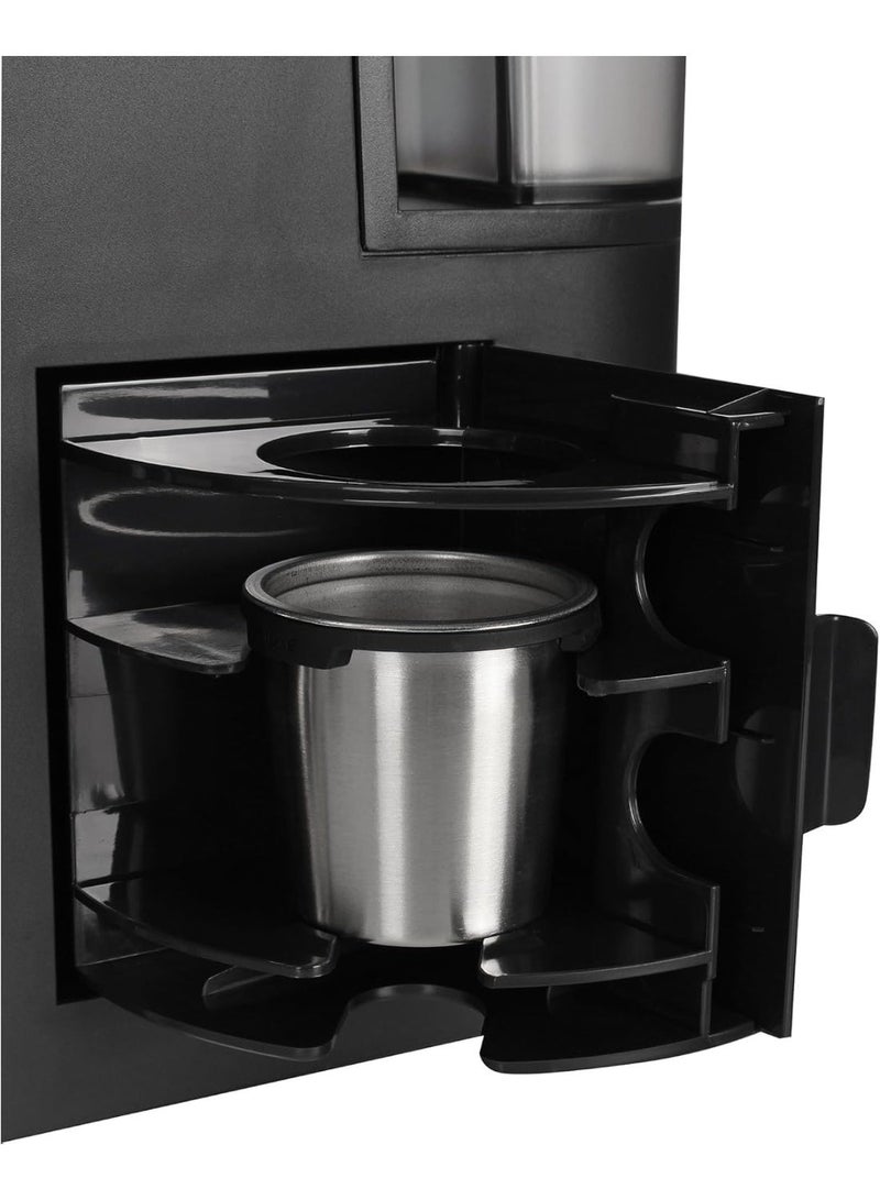 نينجا Ninja Luxe Essential 2-in-1 Coffee Maker, Latte, Cappuccino & Espresso Maker with Built-in Coffee Grinder & Milk Frother, Easy to Use, 2 Automated Frothing Modes, Silver, ES501EU - Image 3