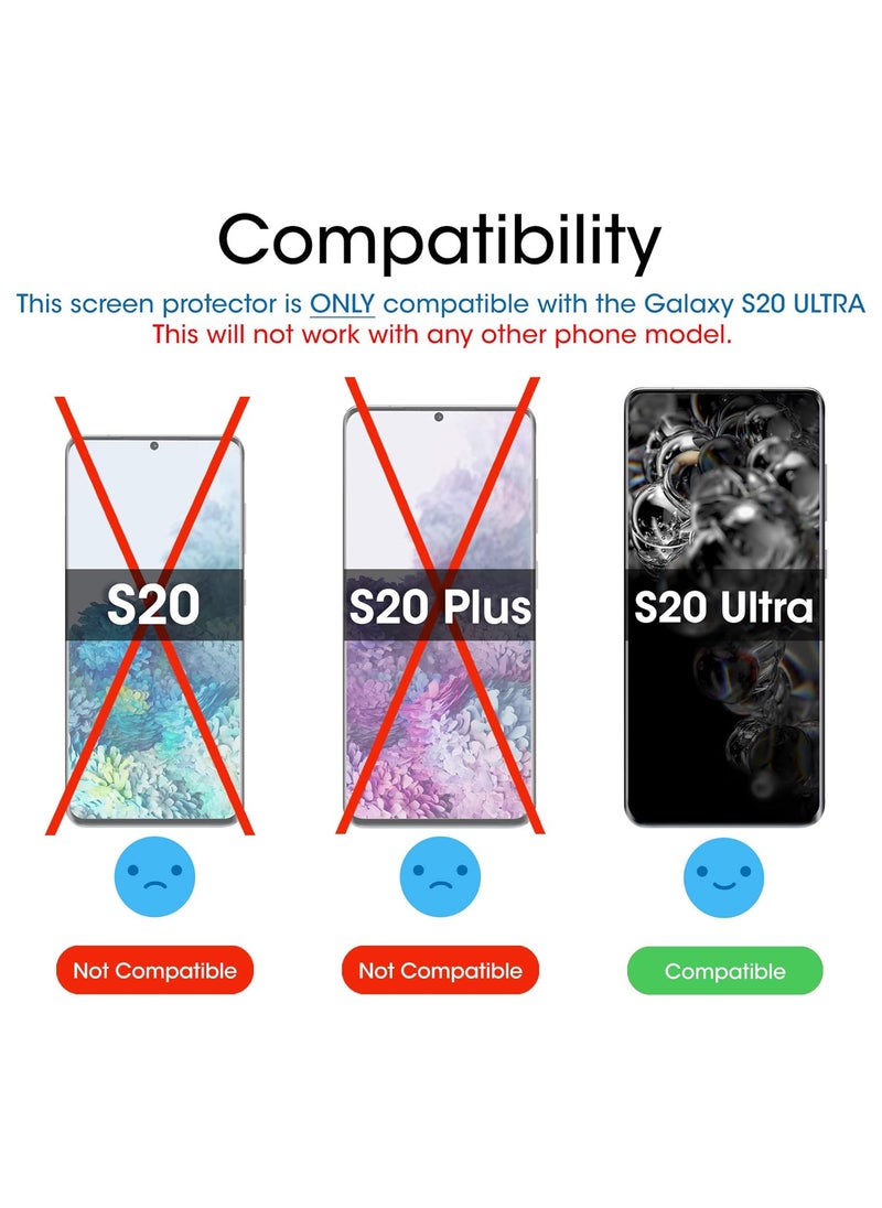 Amfilm amFilm Elastic Skin Screen Protector for Samsung Galaxy S20 Ultra (2 Pack) Easy Installation, Alignment Tool, HD Clear, Premium Quality Screen Protector  - Image 2