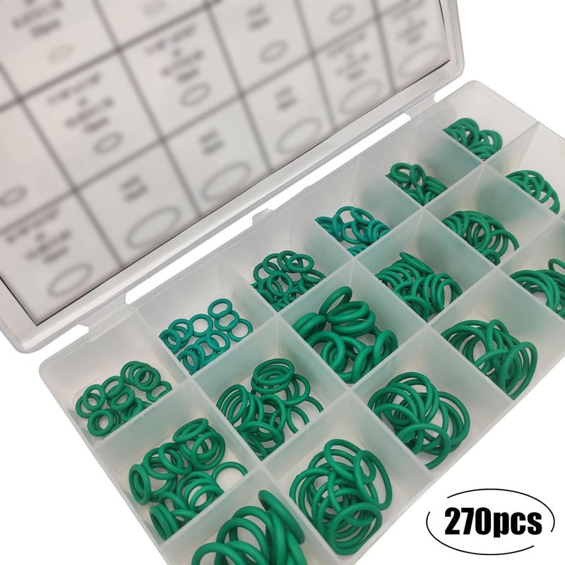 gunhunt 270 PCS Car Seal Ring Kit - Green O-Rings - Image 3
