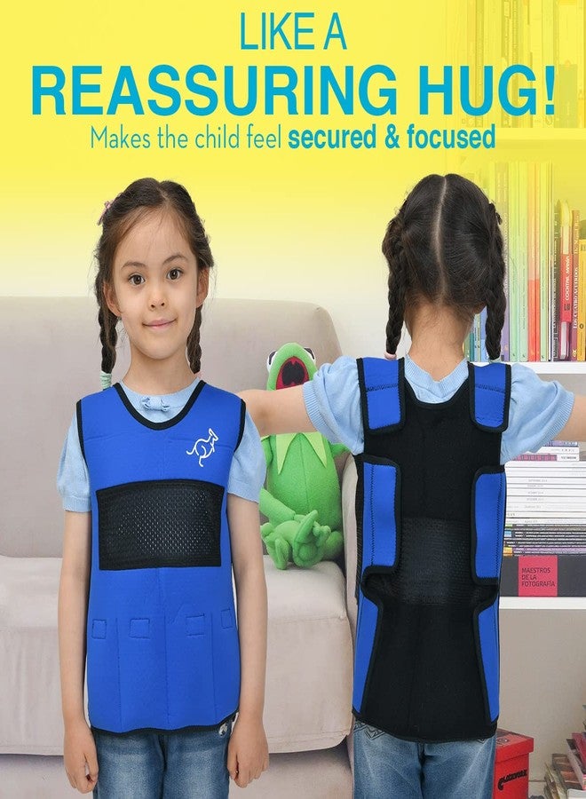 سترة تيد كانجارو الحسية الضاغطة للراحة بضغط عميق (متوسط، أزرق) - Image 2