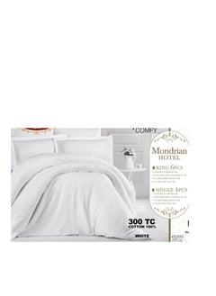 BAIG 4pcs Soft & Breathable Cotton Single Comforter for All Seasons Duvet inserted bedding set 