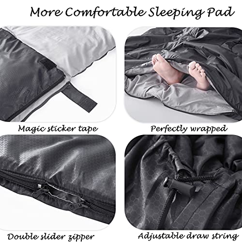 Tuphen Double Sleeping Bag with 2 Pillows, Queen Size XL Bag for 2 People, Cold Warm Weather- 3 Seasons, Waterproof Adults Sleeping Bag for Camping, Backpacking or Hiking - Image 3